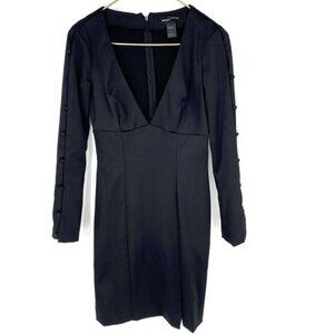 Moda International Y2K Black Mini dress Long Sleeve Women's Size 0